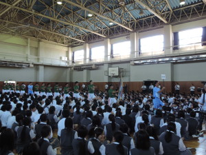 青森県高校総体壮行式を実施しました